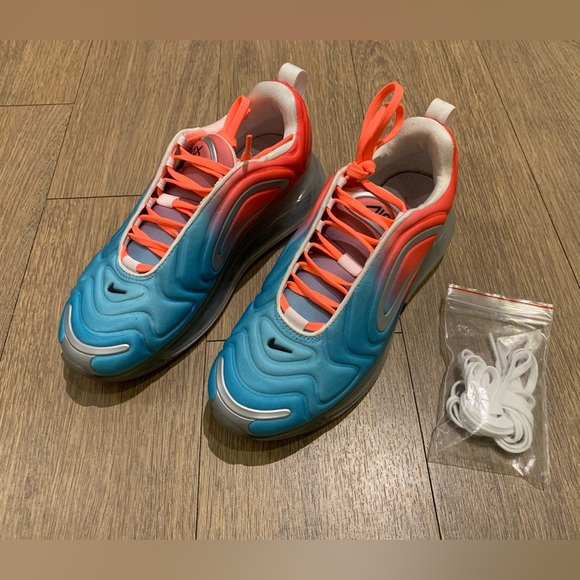 ๐ฅ Nike Air Max 720 Running Shoes, Pink Sea Blue Lava Glow Ombre, Women Size 6.5 - Picture 3 of 16